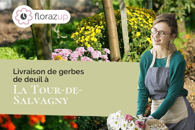 coeur de fleurs pour un enterrement à La Tour-de-Salvagny (Rhône/69890)