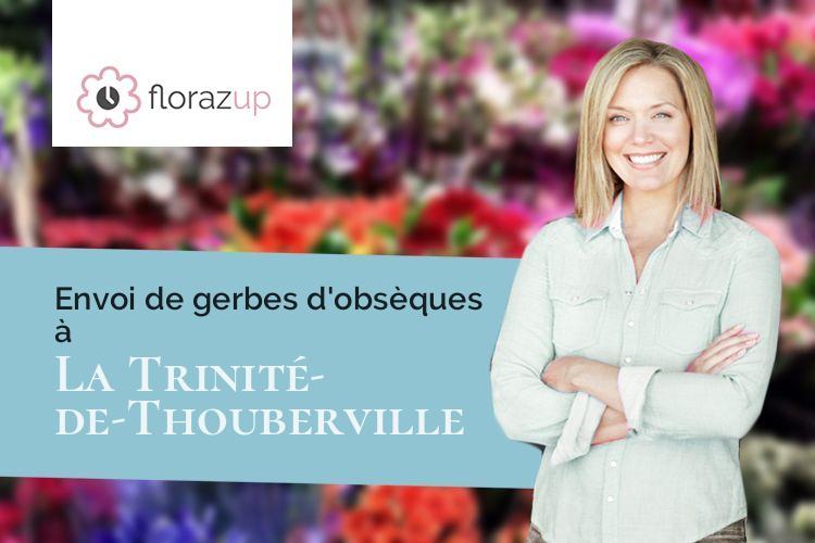 couronnes de fleurs pour un enterrement à La Trinité-de-Thouberville (Eure/27310)