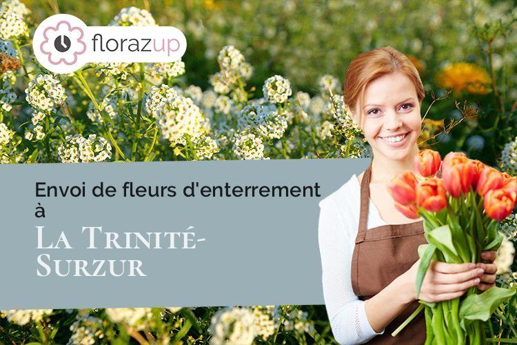 fleurs deuil pour des obsèques à La Trinité-Surzur (Morbihan/56190)