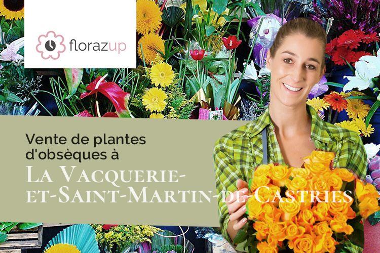 gerbes de fleurs pour des funérailles à La Vacquerie-et-Saint-Martin-de-Castries (Hérault/34520)