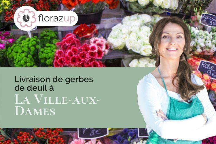 gerbes de fleurs pour un deuil à La Ville-aux-Dames (Indre-et-Loire/37700)