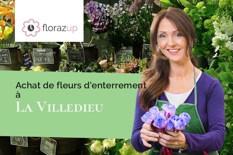 couronnes florales pour des obsèques à La Villedieu (Creuse/23340)