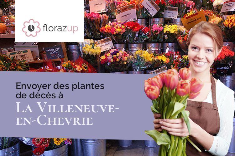 fleurs deuil pour un enterrement à La Villeneuve-en-Chevrie (Yvelines/78270)