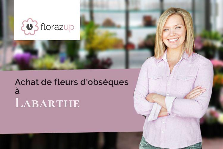couronnes florales pour des obsèques à Labarthe (Gers/32260)