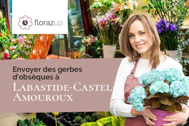 compositions florales pour des funérailles à Labastide-Castel-Amouroux (Lot-et-Garonne/47250)