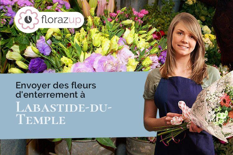 couronnes de fleurs pour un deuil à Labastide-du-Temple (Tarn-et-Garonne/82100)