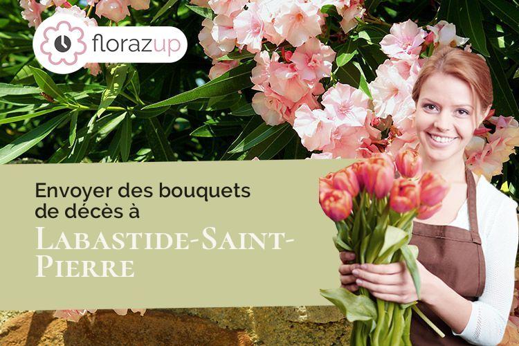 couronnes florales pour un deuil à Labastide-Saint-Pierre (Tarn-et-Garonne/82370)