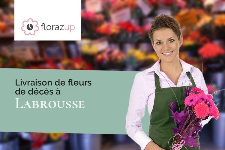 compositions de fleurs pour des funérailles à Labrousse (Cantal/15130)