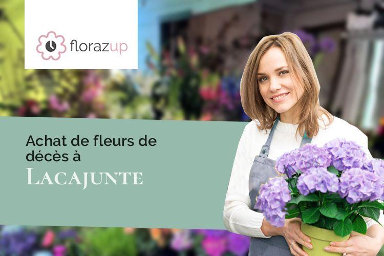 couronnes florales pour une crémation à Lacajunte (Landes/40320)