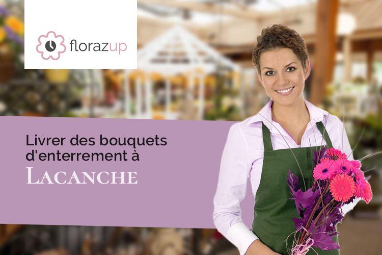 gerbes de fleurs pour un deuil à Lacanche (Côte-d'Or/21230)