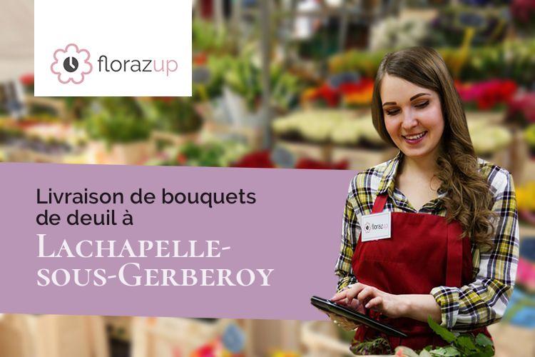 coeurs de fleurs pour des funérailles à Lachapelle-sous-Gerberoy (Oise/60380)
