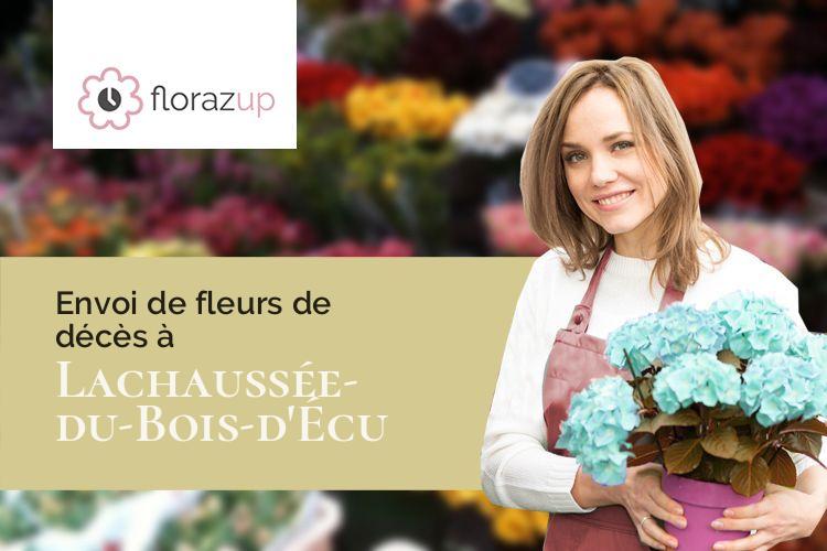 couronnes florales pour un enterrement à Lachaussée-du-Bois-d'Écu (Oise/60480)