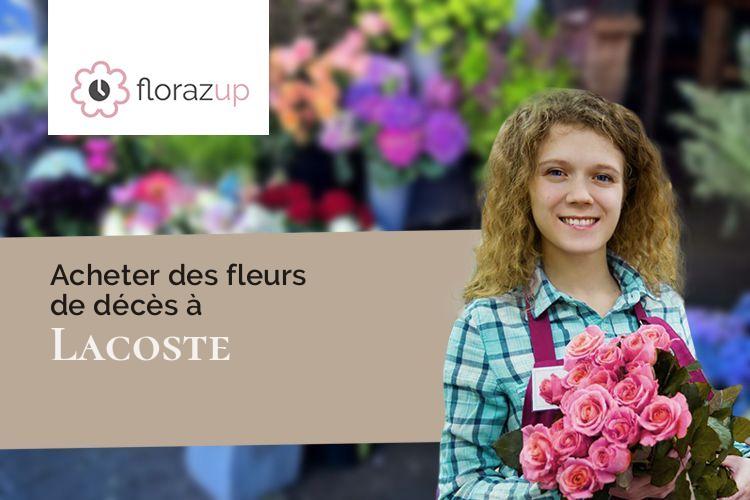 couronnes de fleurs pour un décès à Lacoste (Hérault/34800)