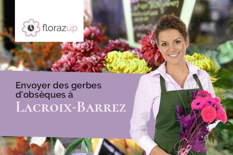 compositions florales pour un décès à Lacroix-Barrez (Aveyron/12600)