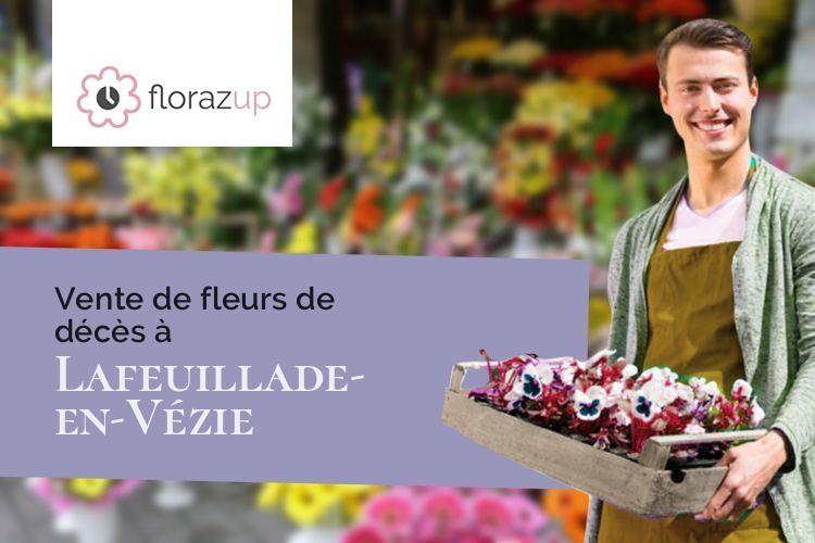 fleurs deuil pour un décès à Lafeuillade-en-Vézie (Cantal/15130)