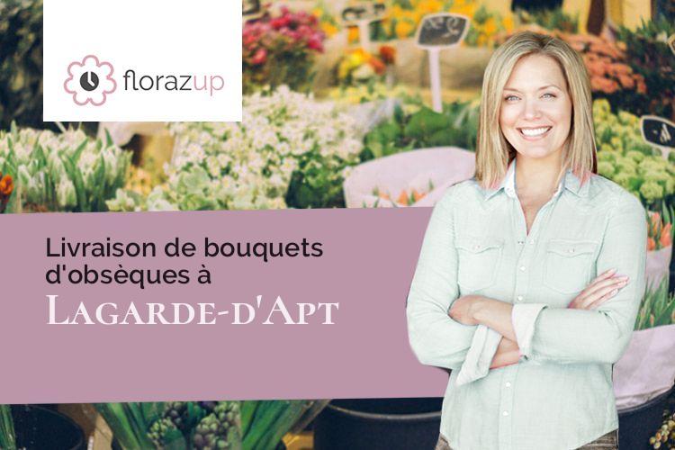 couronnes florales pour un deuil à Lagarde-d'Apt (Vaucluse/84400)