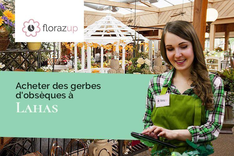 créations florales pour un décès à Lahas (Gers/32130)