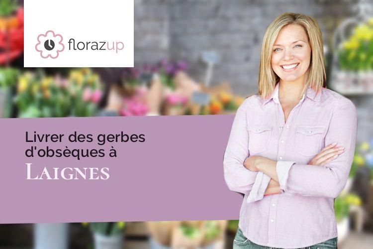 bouquets de fleurs pour des obsèques à Laignes (Côte-d'Or/21330)