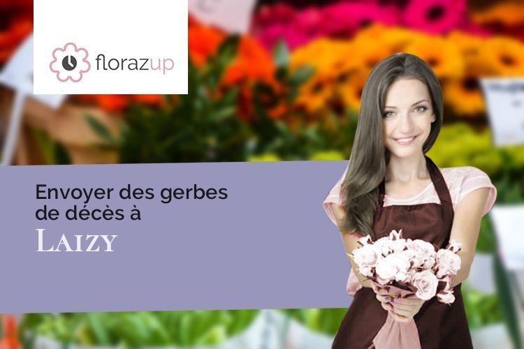 couronnes florales pour une crémation à Laizy (Saône-et-Loire/71190)