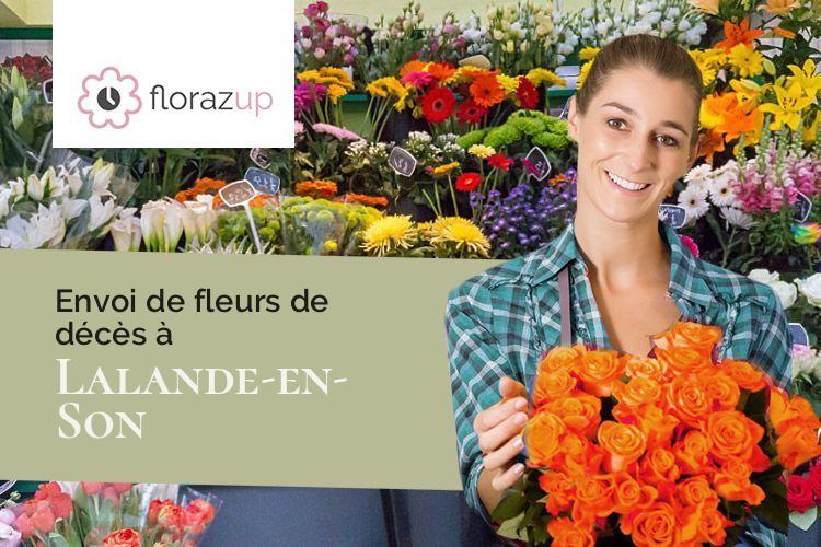 compositions florales pour un enterrement à Lalande-en-Son (Oise/60590)
