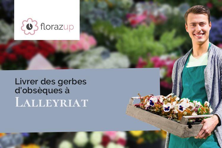 couronnes florales pour un décès à Lalleyriat (Ain/01130)