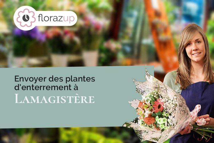 fleurs deuil pour un enterrement à Lamagistère (Tarn-et-Garonne/82360)