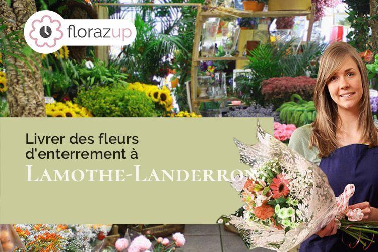 fleurs deuil pour des obsèques à Lamothe-Landerron (Gironde/33190)