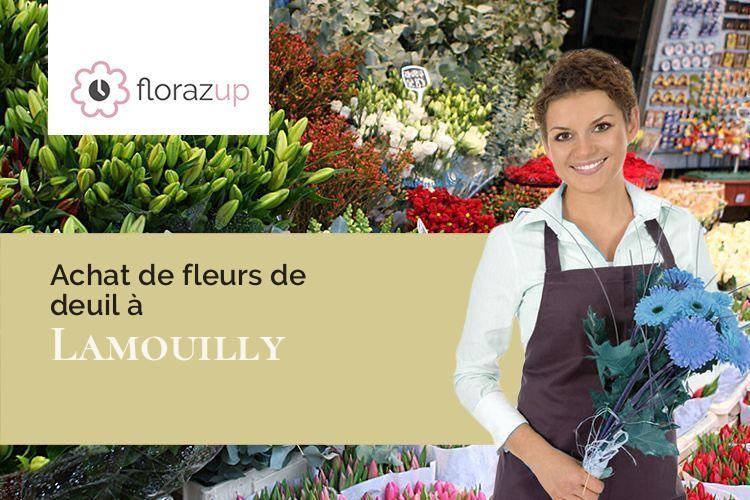 coeurs de fleurs pour un deuil à Lamouilly (Meuse/55700)