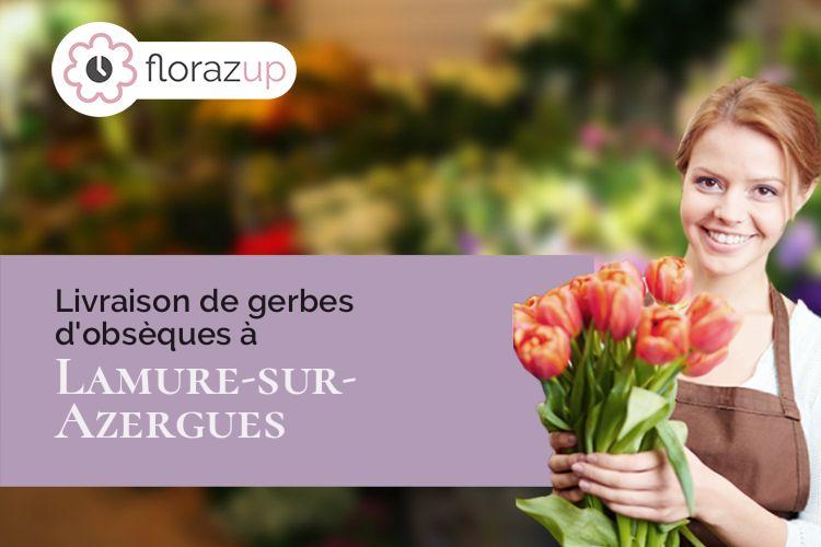 coeur de fleurs pour une crémation à Lamure-sur-Azergues (Rhône/69870)