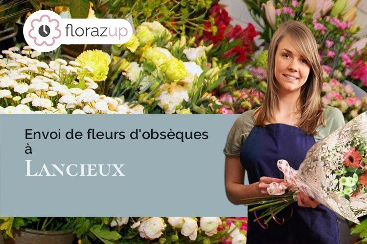 croix de fleurs pour des funérailles à Lancieux (Côtes-d'Armor/22770)