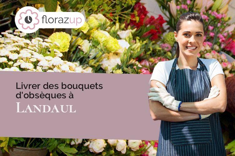 compositions de fleurs pour des obsèques à Landaul (Morbihan/56690)