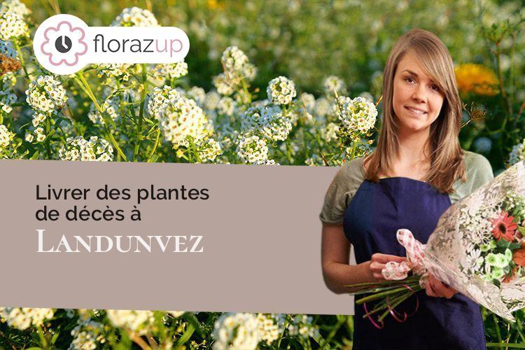 compositions florales pour des obsèques à Landunvez (Finistère/29840)