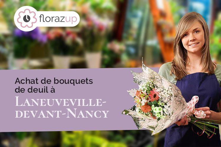 compositions florales pour un enterrement à Laneuveville-devant-Nancy (Meurthe-et-Moselle/54410)