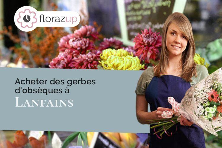 créations de fleurs pour un décès à Lanfains (Côtes-d'Armor/22800)
