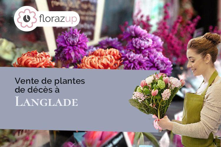 compositions florales pour des funérailles à Langlade (Gard/30980)