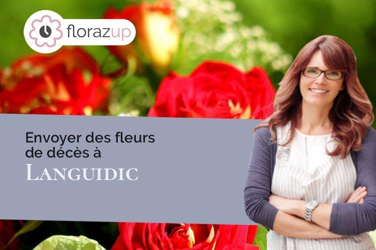 couronnes florales pour un deuil à Languidic (Morbihan/56440)