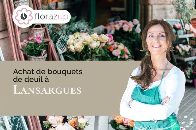 compositions de fleurs pour un deuil à Lansargues (Hérault/34130)