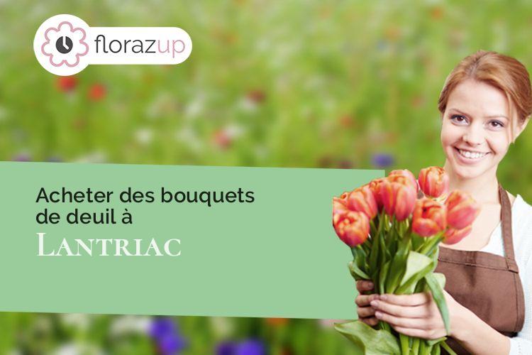 coeur de fleurs pour un enterrement à Lantriac (Haute-Loire/43260)