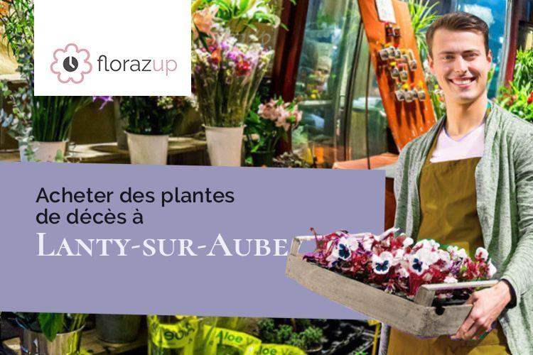 fleurs deuil pour des funérailles à Lanty-sur-Aube (Haute-Marne/52120)