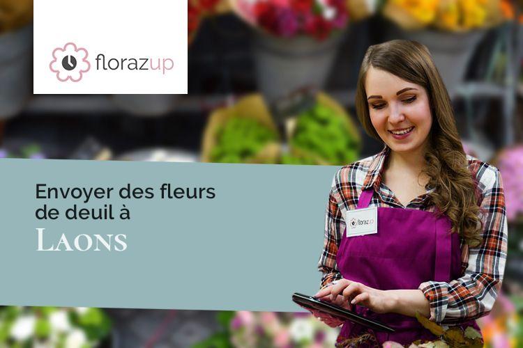 fleurs deuil pour des funérailles à Laons (Eure-et-Loir/28270)