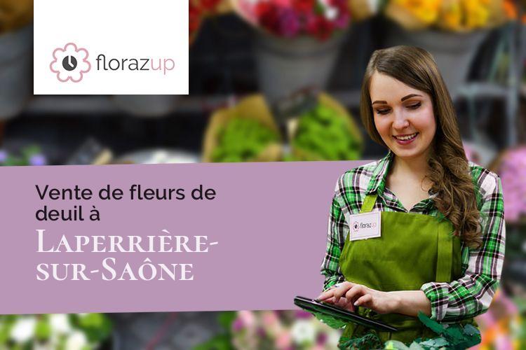 coeurs de fleurs pour un enterrement à Laperrière-sur-Saône (Côte-d'Or/21170)