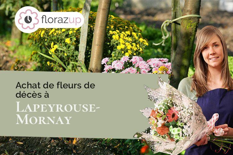 fleurs deuil pour des funérailles à Lapeyrouse-Mornay (Drôme/26210)