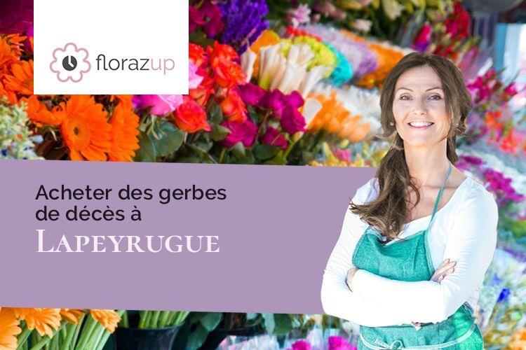 bouquets de fleurs pour un décès à Lapeyrugue (Cantal/15120)