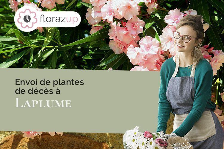 couronnes florales pour un enterrement à Laplume (Lot-et-Garonne/47310)