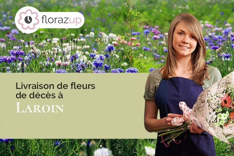 fleurs deuil pour des funérailles à Laroin (Pyrénées-Atlantiques/64110)