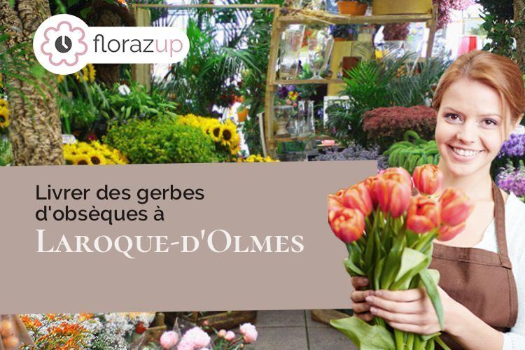 couronnes florales pour un enterrement à Laroque-d'Olmes (Ariège/09600)