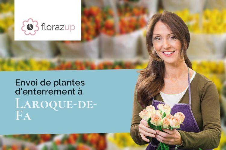 fleurs deuil pour des funérailles à Laroque-de-Fa (Aude/11330)