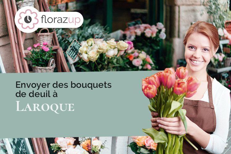 gerbes de fleurs pour des obsèques à Laroque (Hérault/34190)