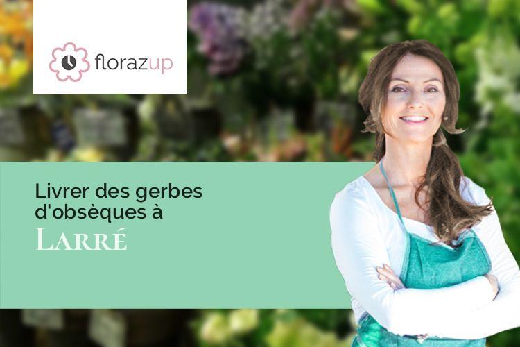 couronnes florales pour un enterrement à Larré (Orne/61250)