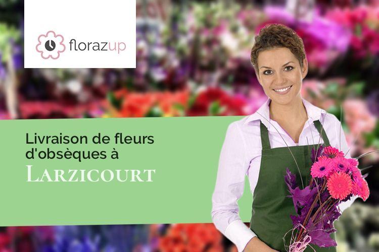 bouquets de fleurs pour un décès à Larzicourt (Marne/51290)